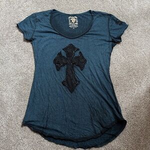 Velvet Stone Blue Graphic Tee